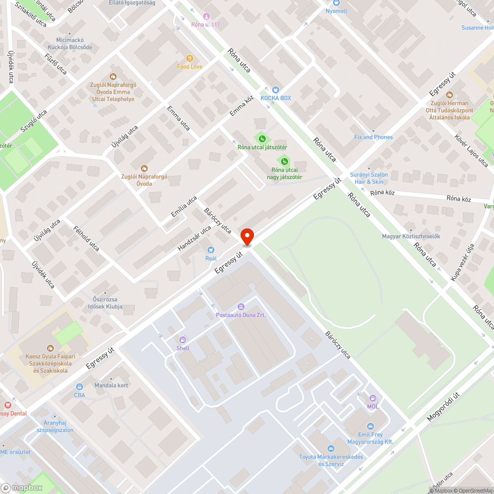 A kilátást teljesen akadályozó roncs bejelentés helye