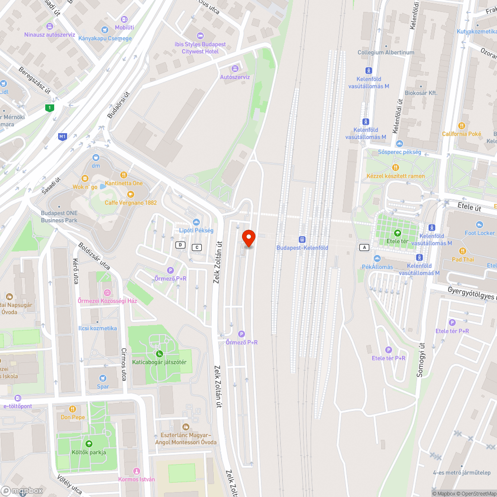 Kelenföld P+R bejelentés helye