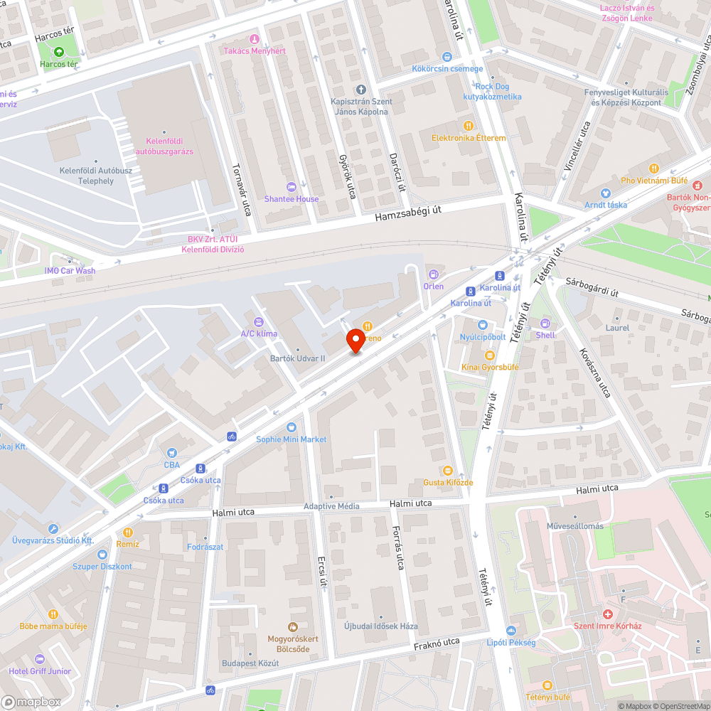 Bartók Béla úton graffitis elhagyott Opel bejelentés helye