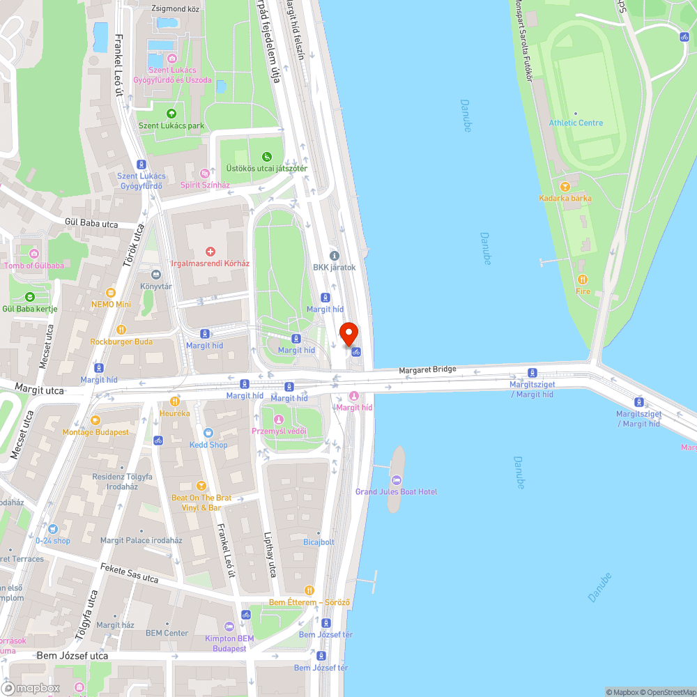 Kerékpárút hiányzó festése bejelentés helye