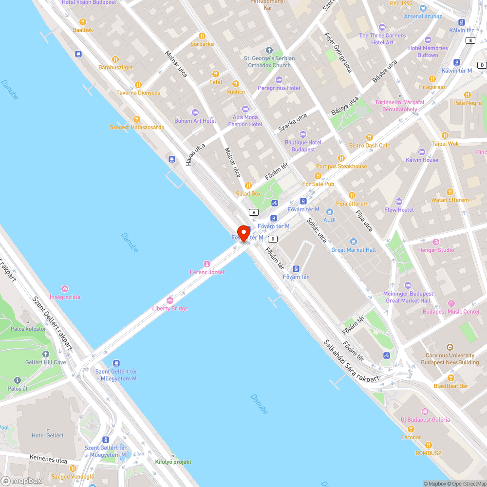 Graffiti a Szabadság hídon. bejelentés helye