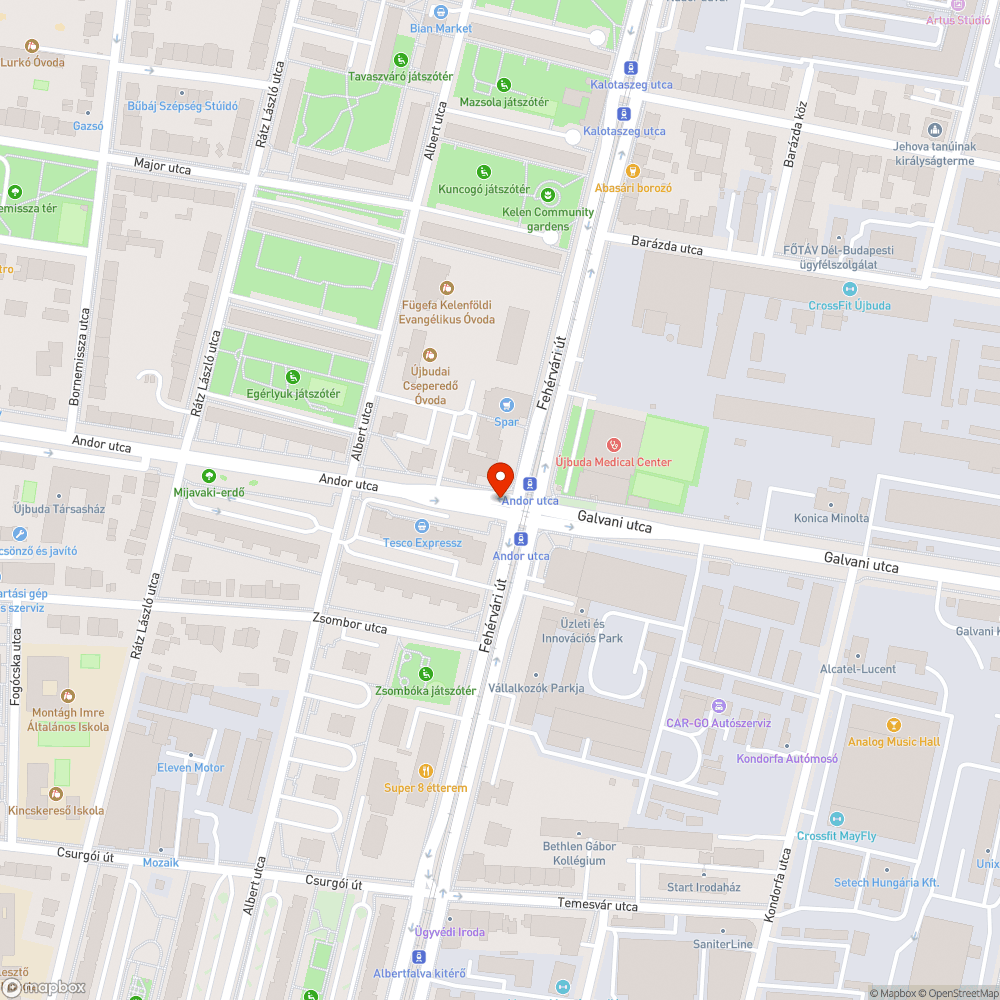 Kátyú bejelentés helye