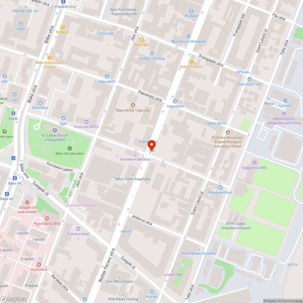 Ismét kidöntött poller bejelentés helye