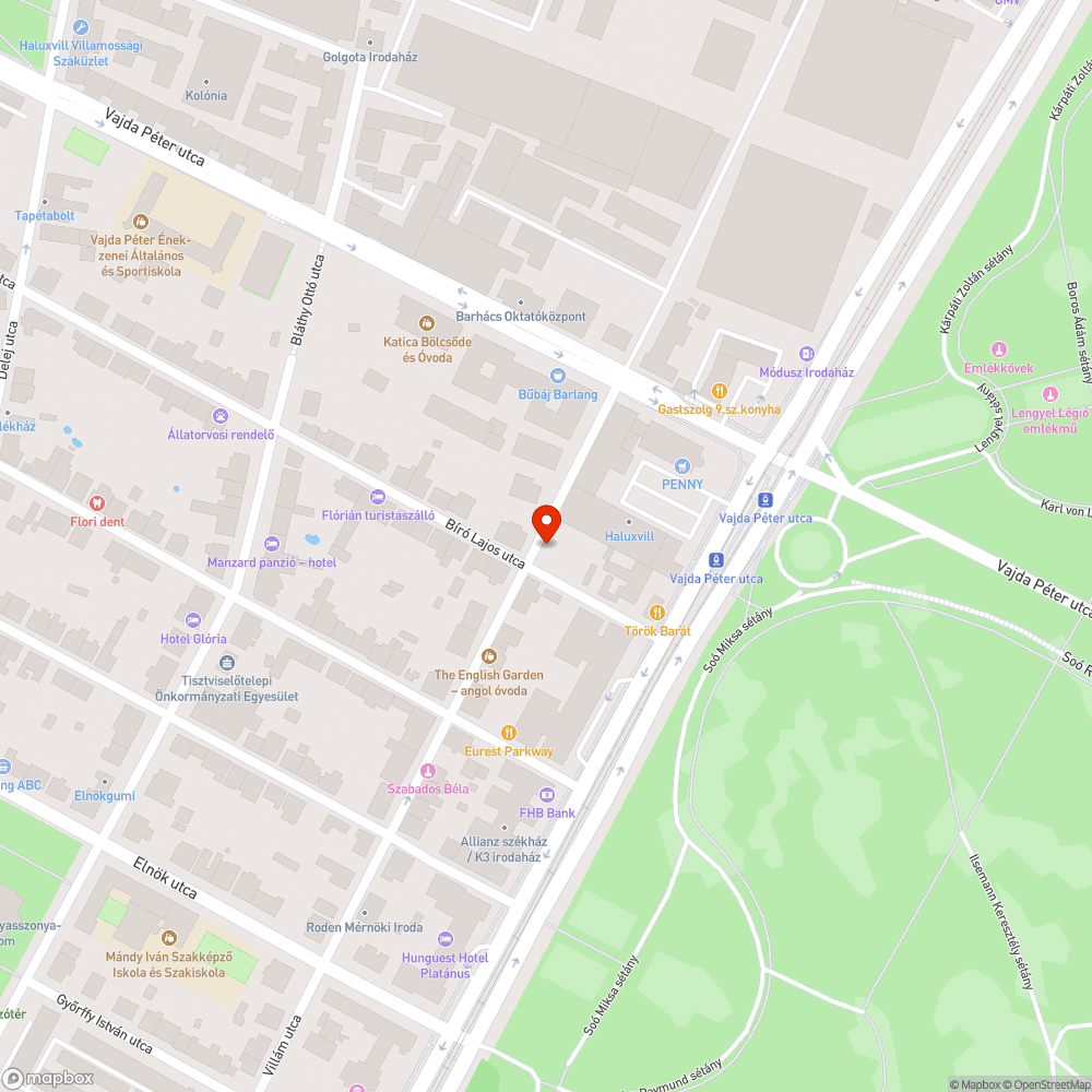 Szembe parkolás bejelentés helye