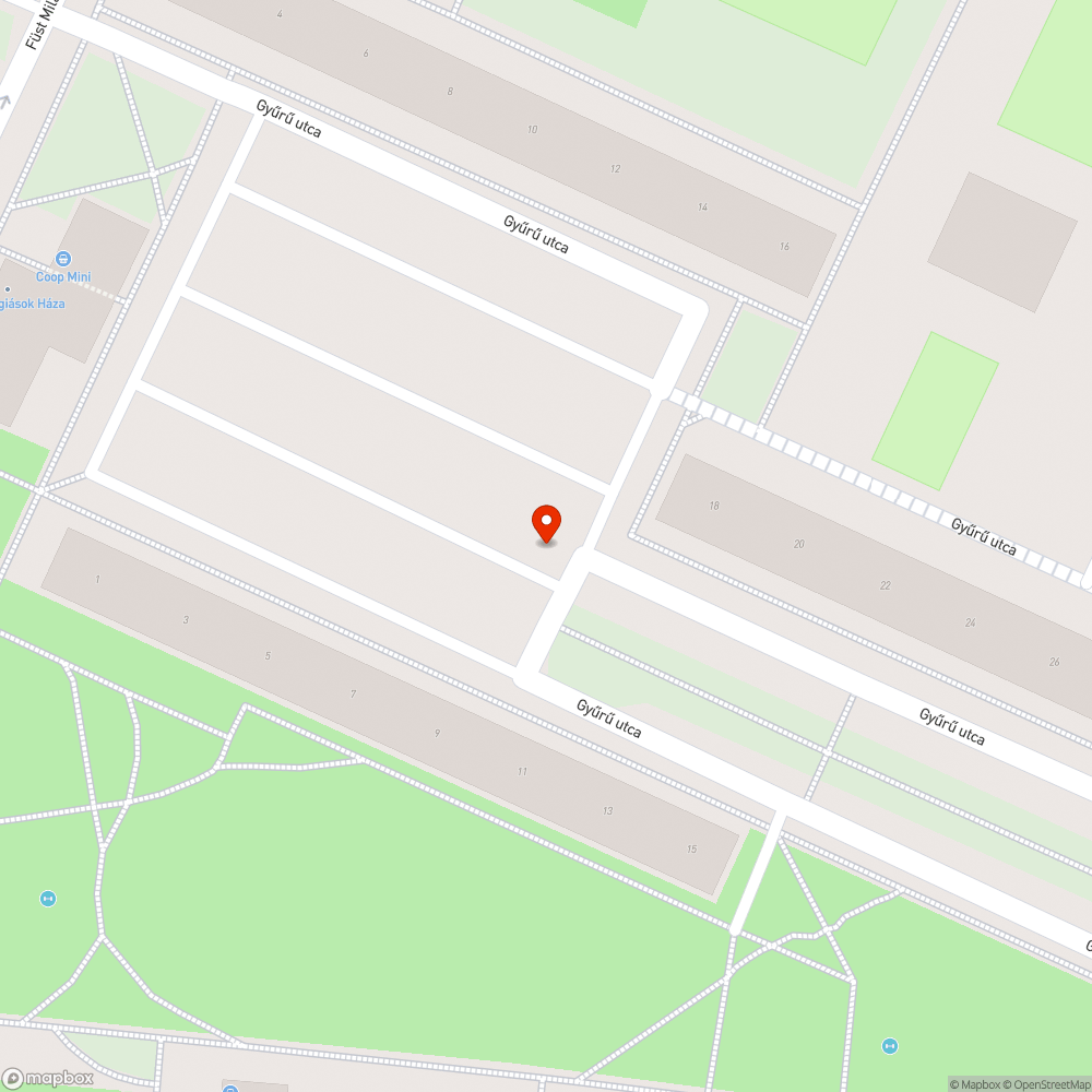 Úthiba, megsüllyedt vízelvezető bejelentés helye