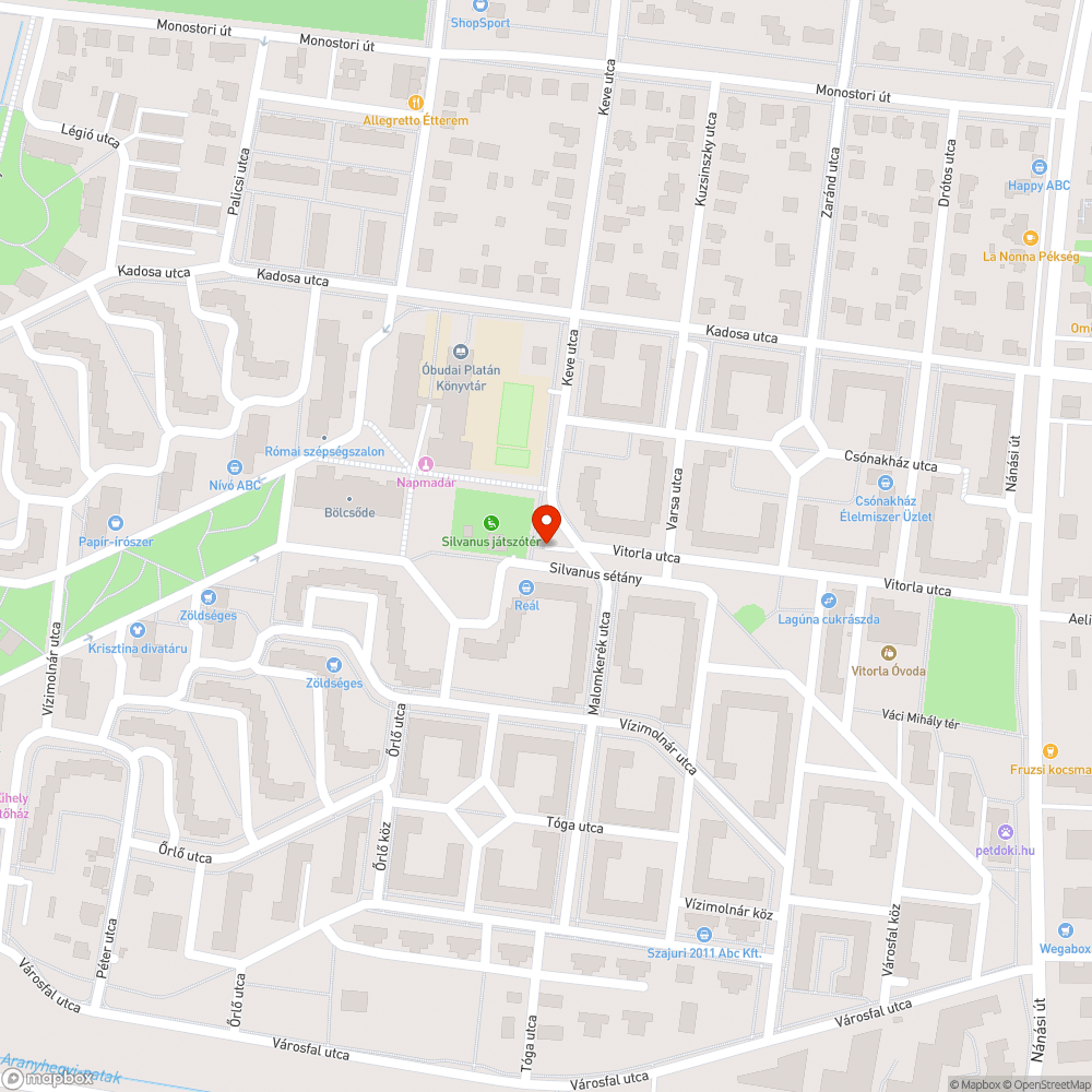 Megdőlt poller bejelentés helye