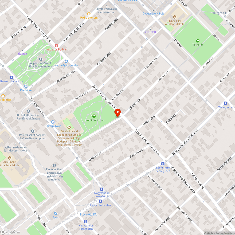 Veszélyes fekvőrendőr bejelentés helye