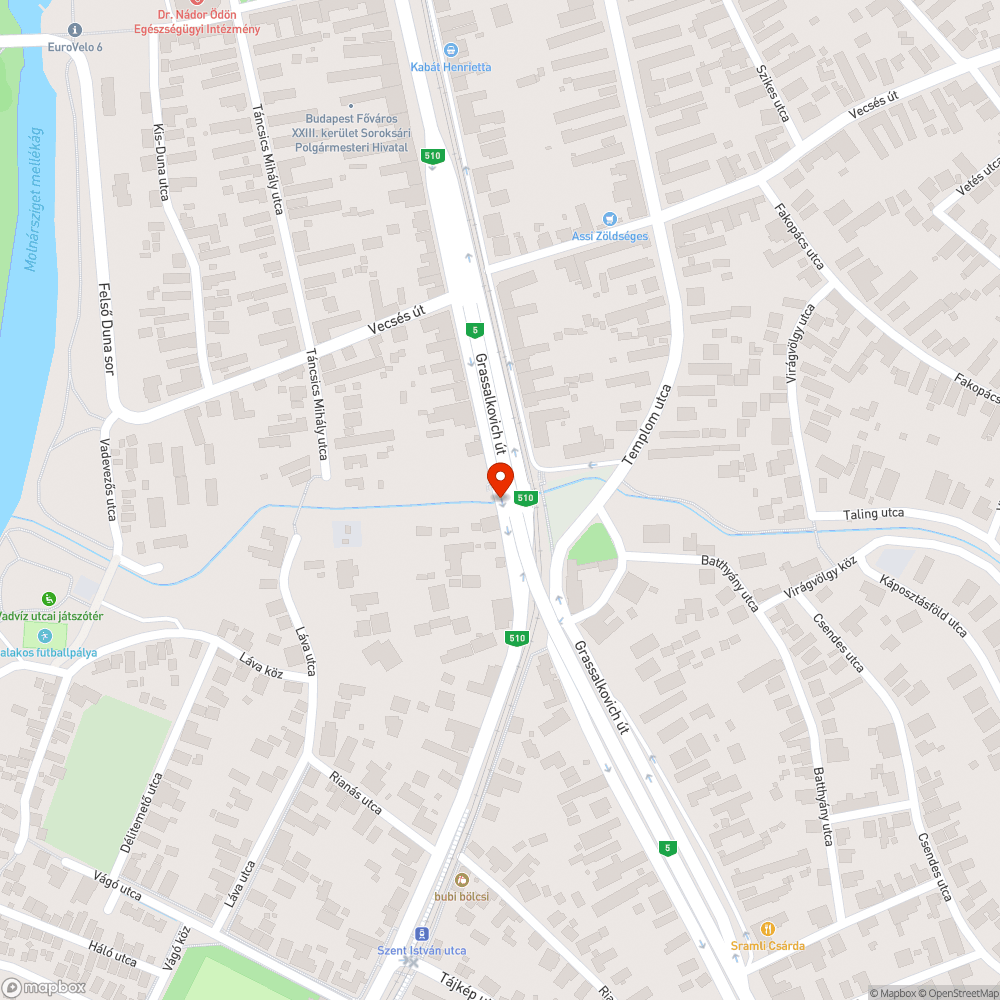 Aluljáró bejelentés helye