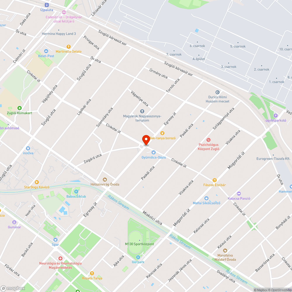 Zebra létesítése bejelentés helye