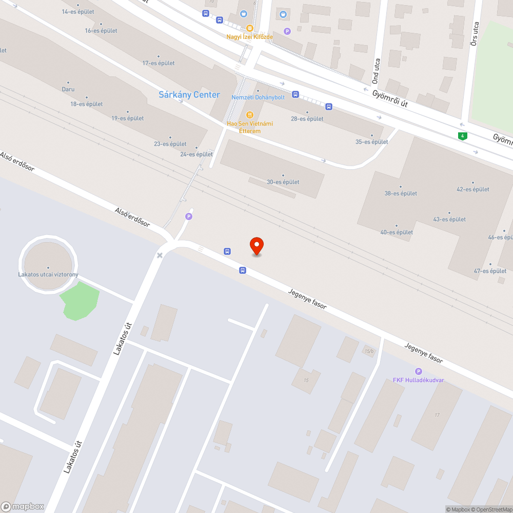 Takarásban lévő Kresz táblák és buszmegálló bejelentés helye