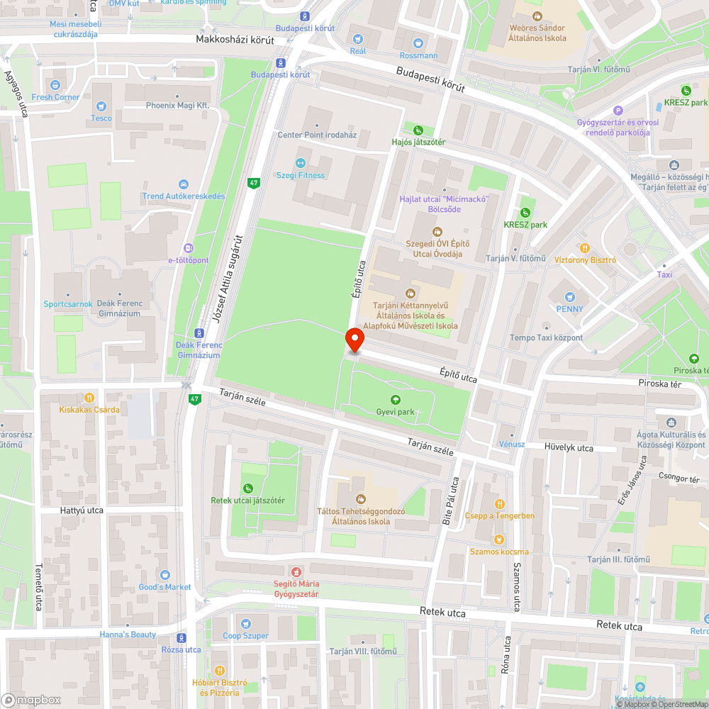 Szétdobált betonlapok - Építő utca 36. bejelentés helye