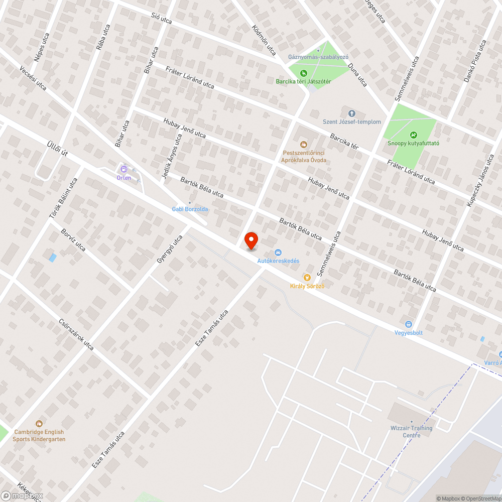 Lépcsős buszmegálló. bejelentés helye