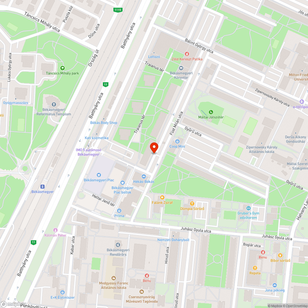 Kátyú az úttesten bejelentés helye