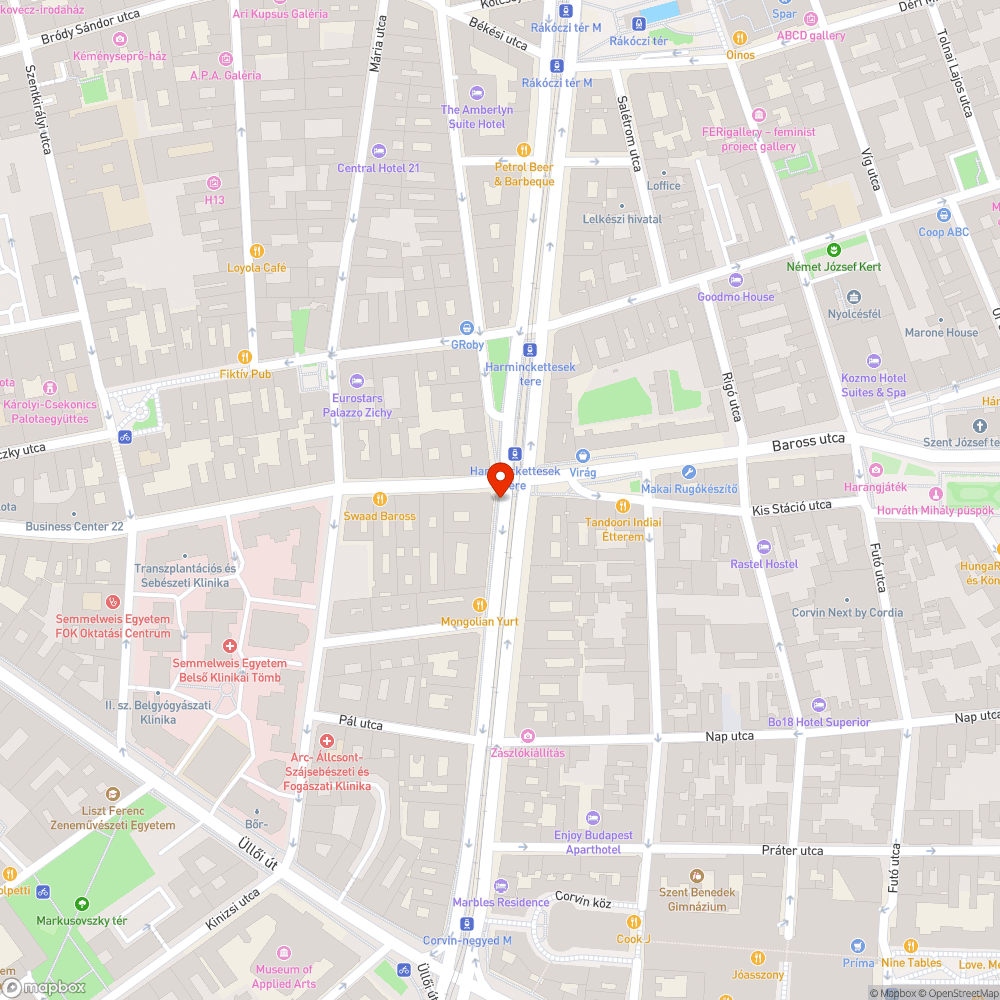 József krt kerékpársáv szemét bejelentés helye