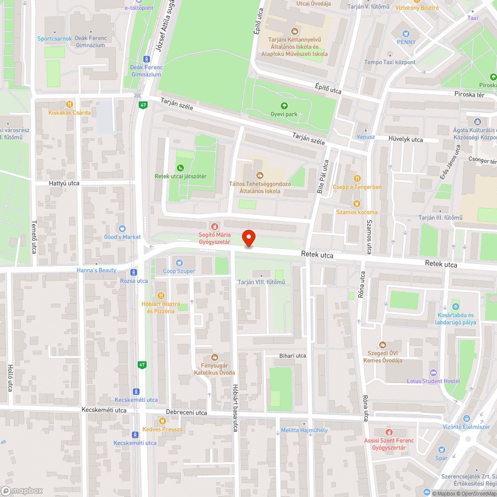 Elhagyott autó bejelentés helye