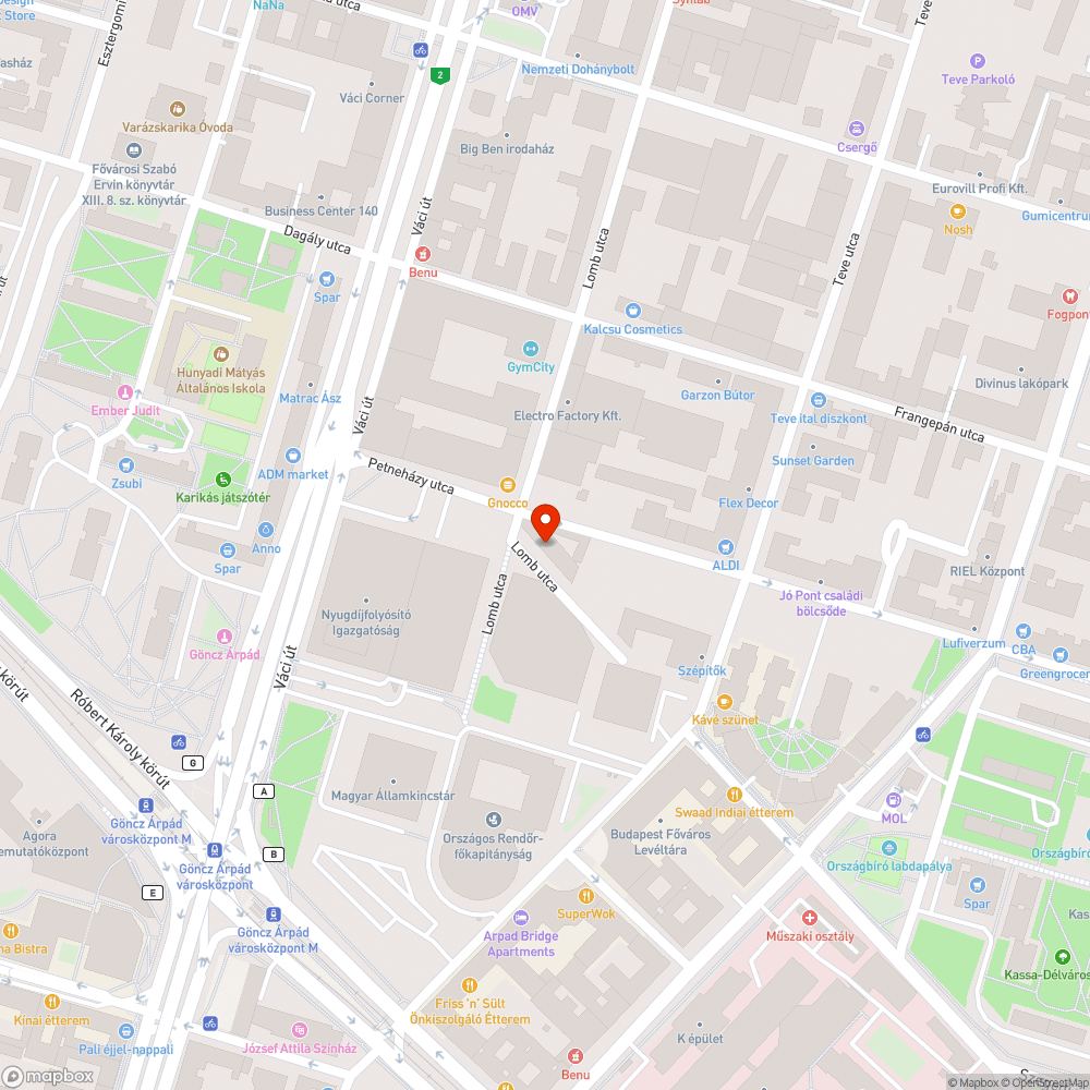 Kiszáradt fa bejelentés helye