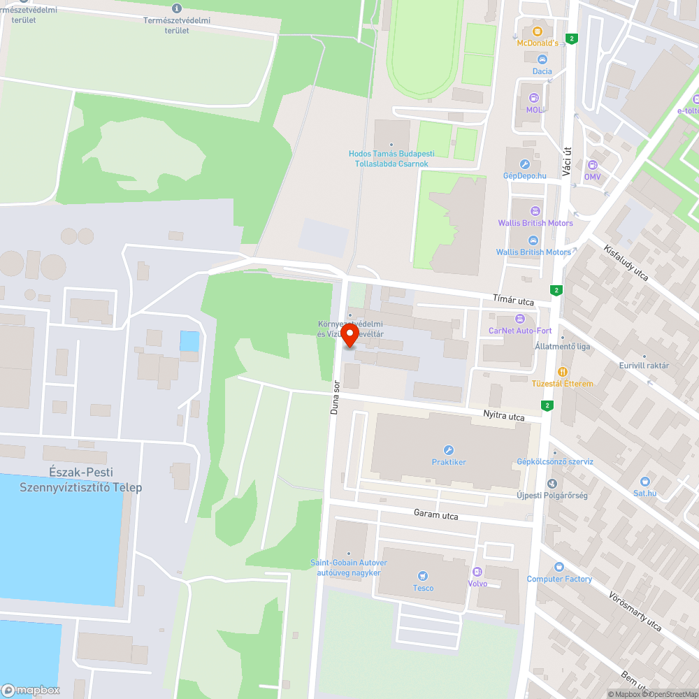 zászlók kihelyezése és állaga - Környezetvédelmi és Vízügyi Levéltár - Duna sor 15. bejelentés helye