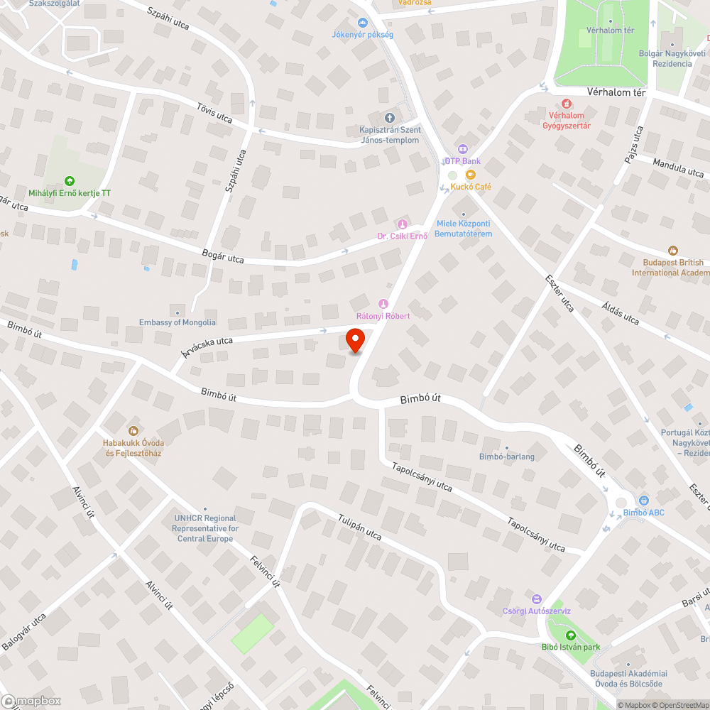 Kiszáradt fa bejelentés helye