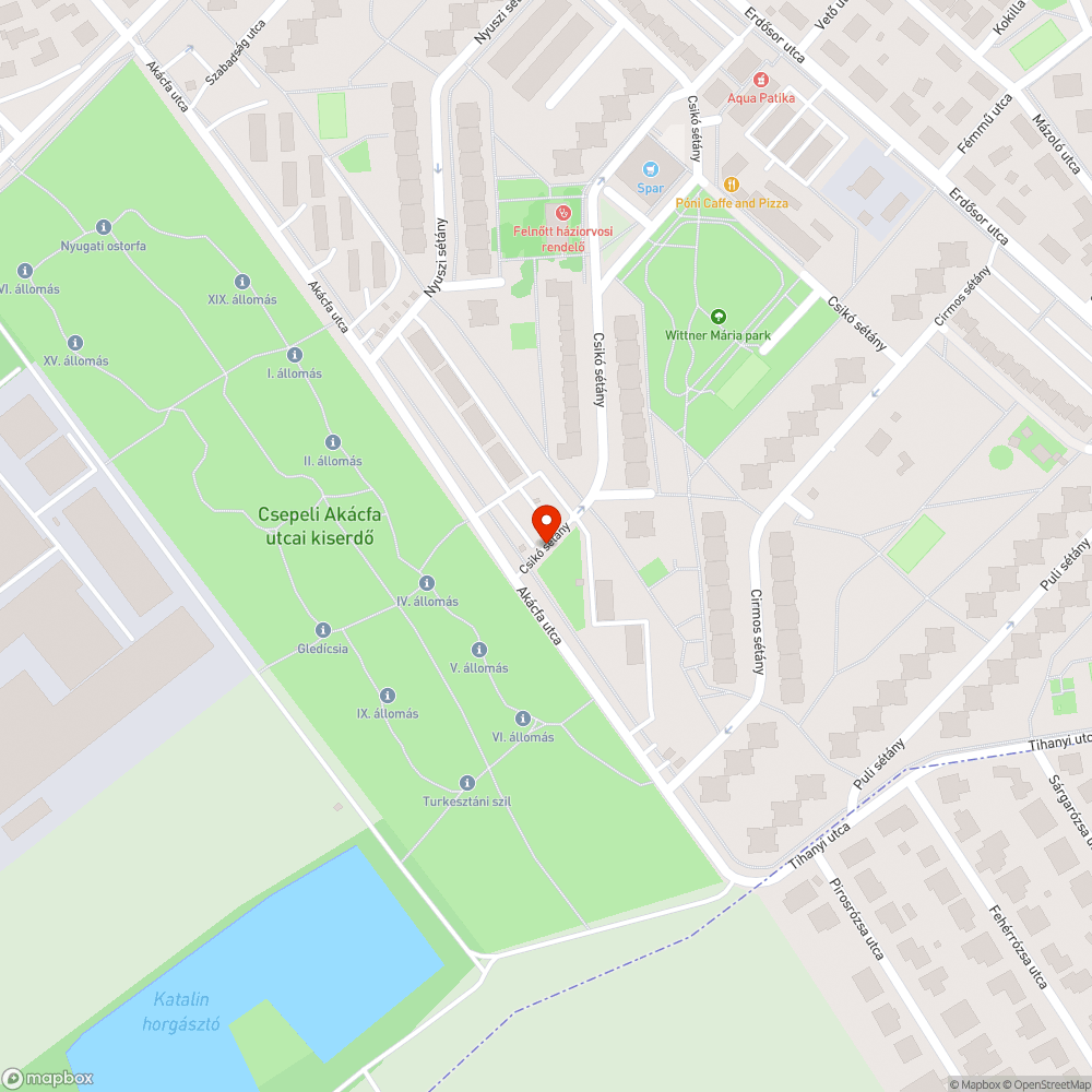 Megsüllyedt víznyelő bejelentés helye