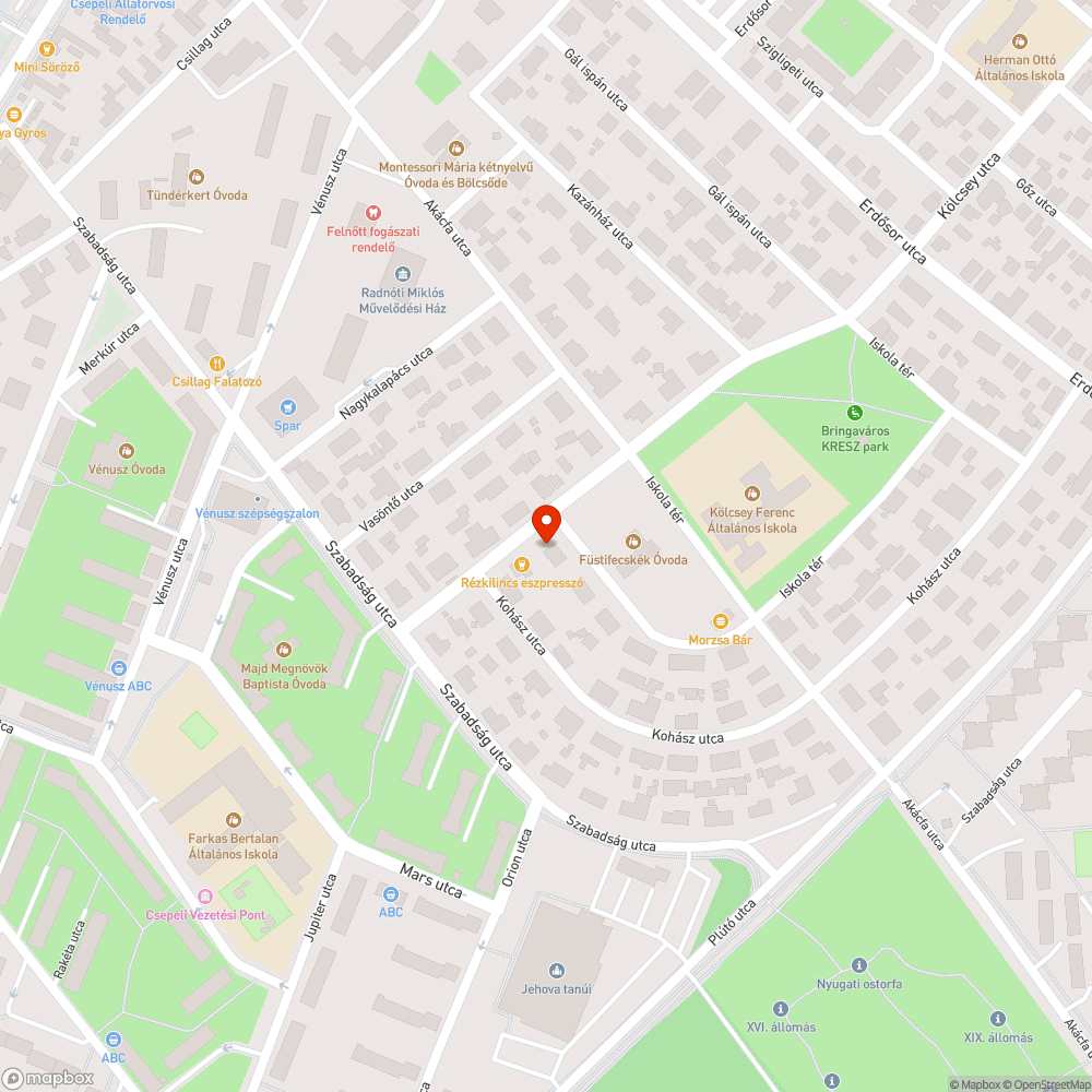 Eltűnt tűzcsap bejelentés helye