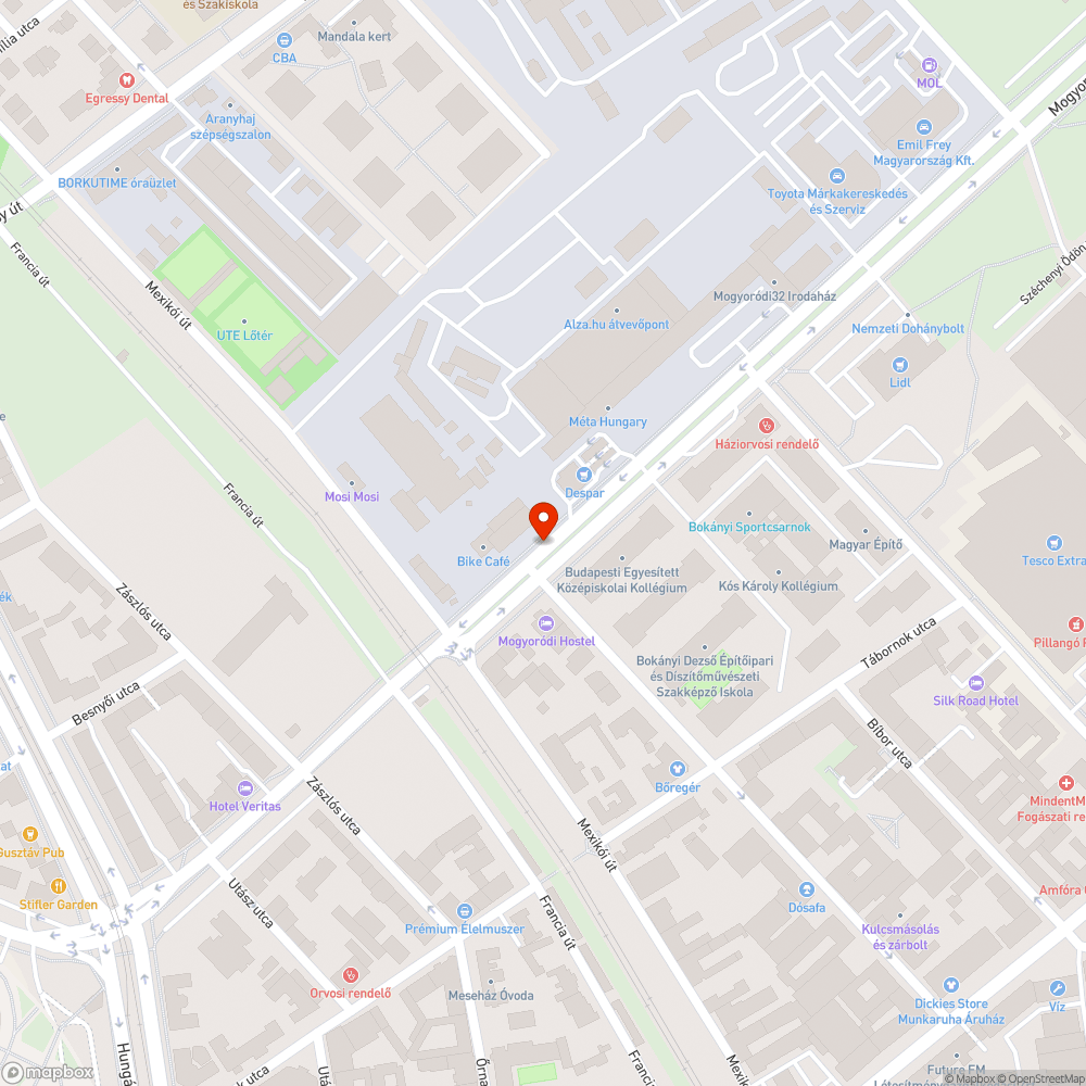 Üres tábla bejelentés helye