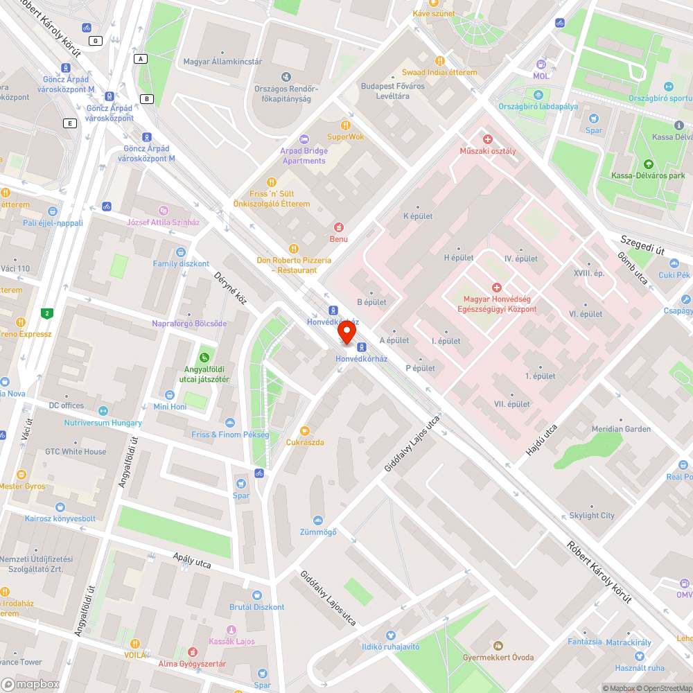 Sötét lámpa bejelentés helye