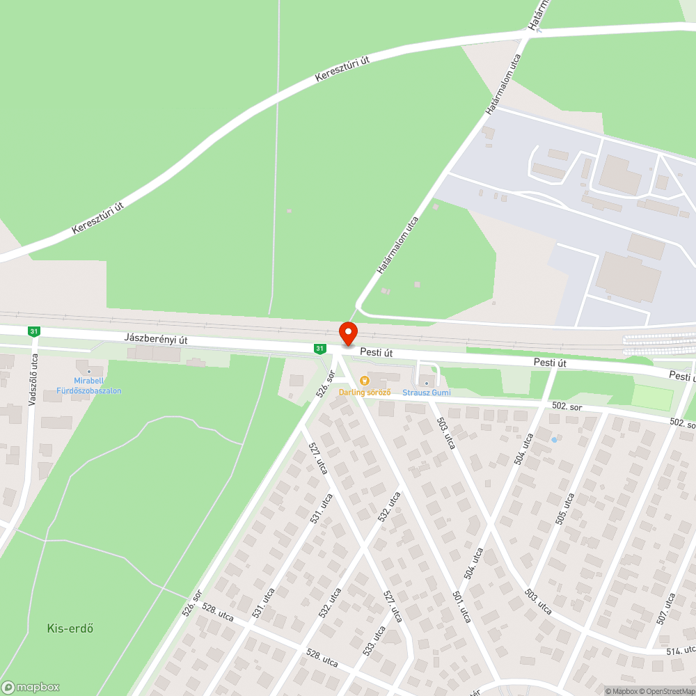 Hiányzó fényterelő bejelentés helye