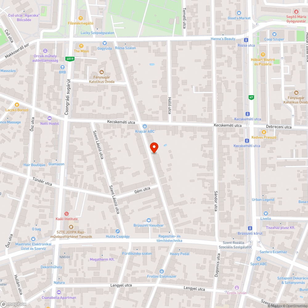 Kövek a járda mellett bejelentés helye