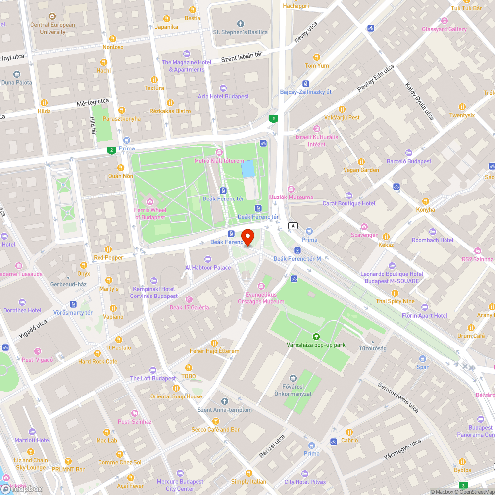 Hiányzik a világítás a Deák Ferenc téren bejelentés helye