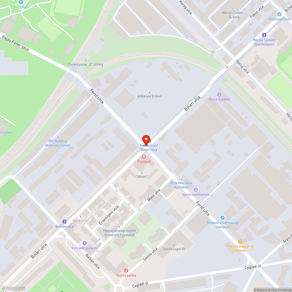 Kidöntött tábla bejelentés helye