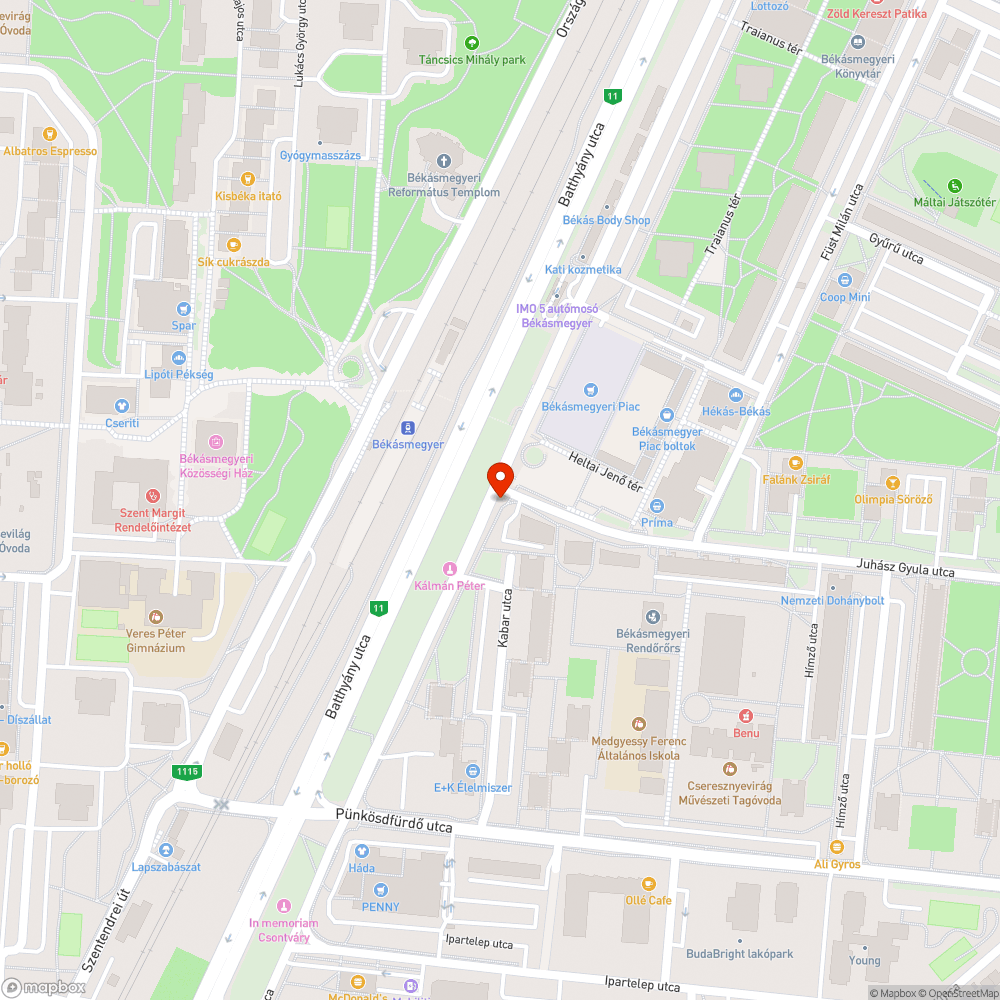 Graffiti bejelentés helye