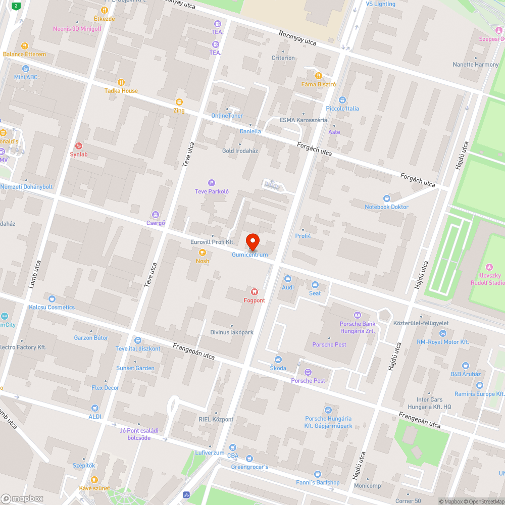 Halott fa bejelentés helye