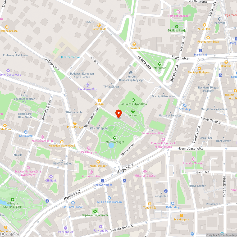 Mechwart liget játszótér - balesetveszély bejelentés helye