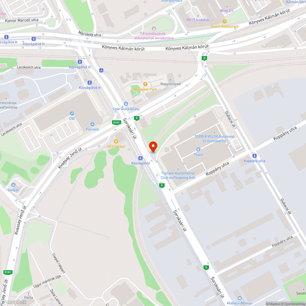 Kiszáradt fa bejelentés helye