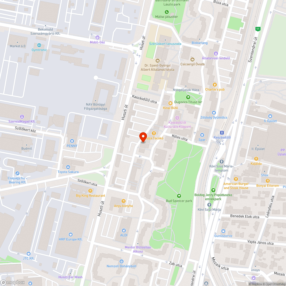 Elhagyott megrongált autó kerekbilinccsel bejelentés helye