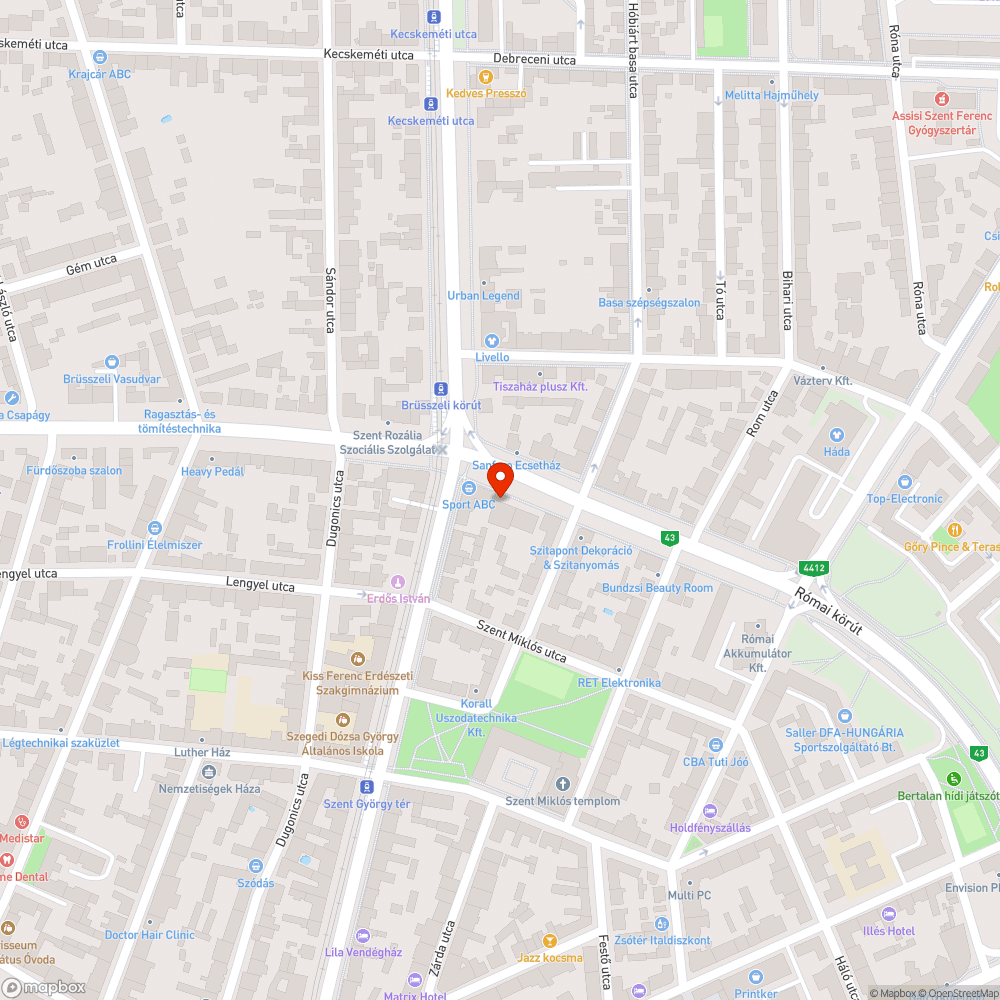 Kikopott fedlap - Római krt. 42., Sport abc előtt bejelentés helye