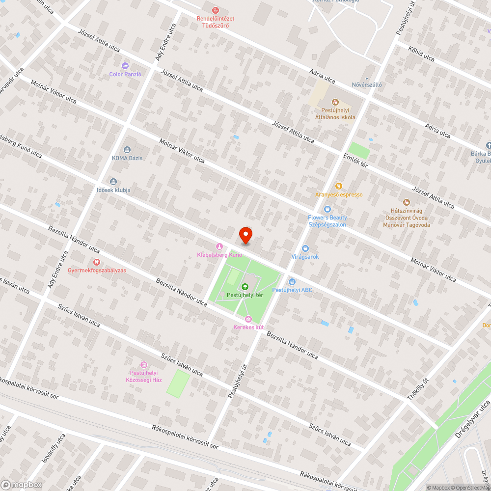 Pestújhelyi játszótér bejelentés helye