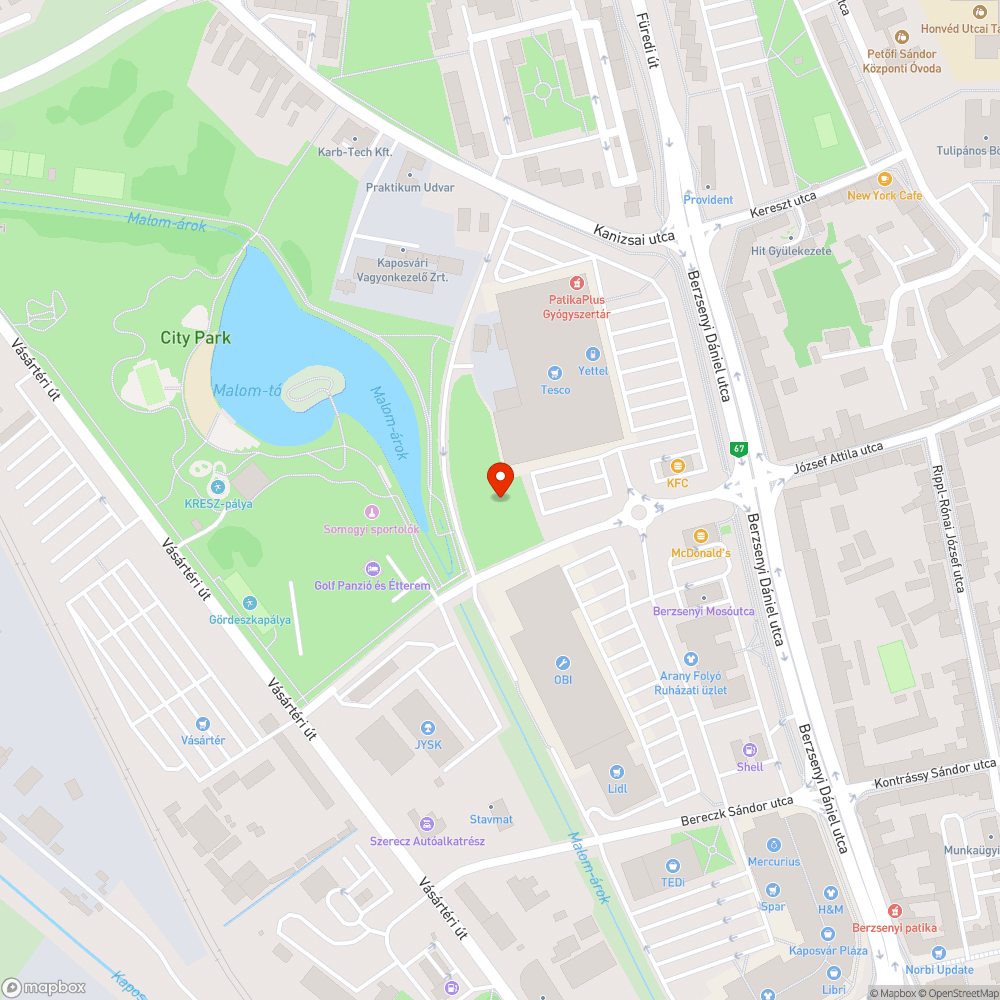 Hiányzó, sérült játszótéri lecsúszó bejelentés helye