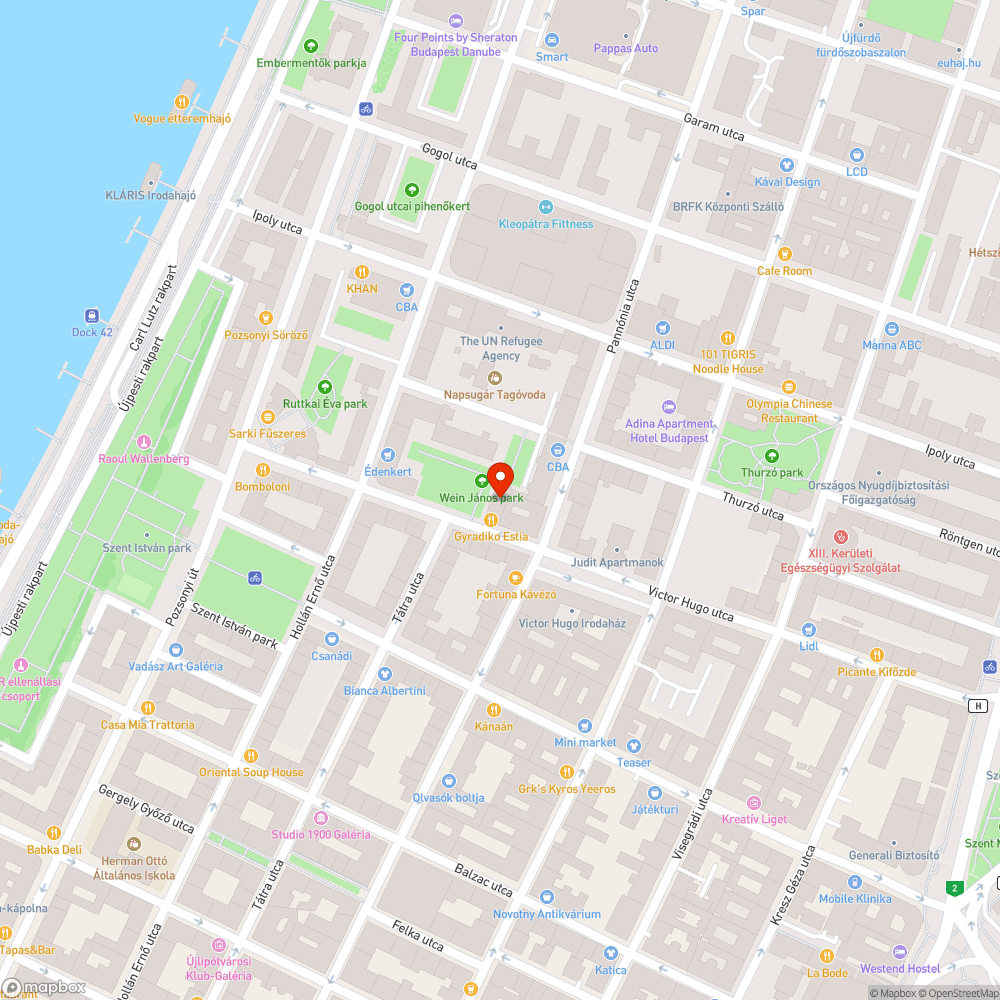 Kiürítetlen szemeteskuka bejelentés helye