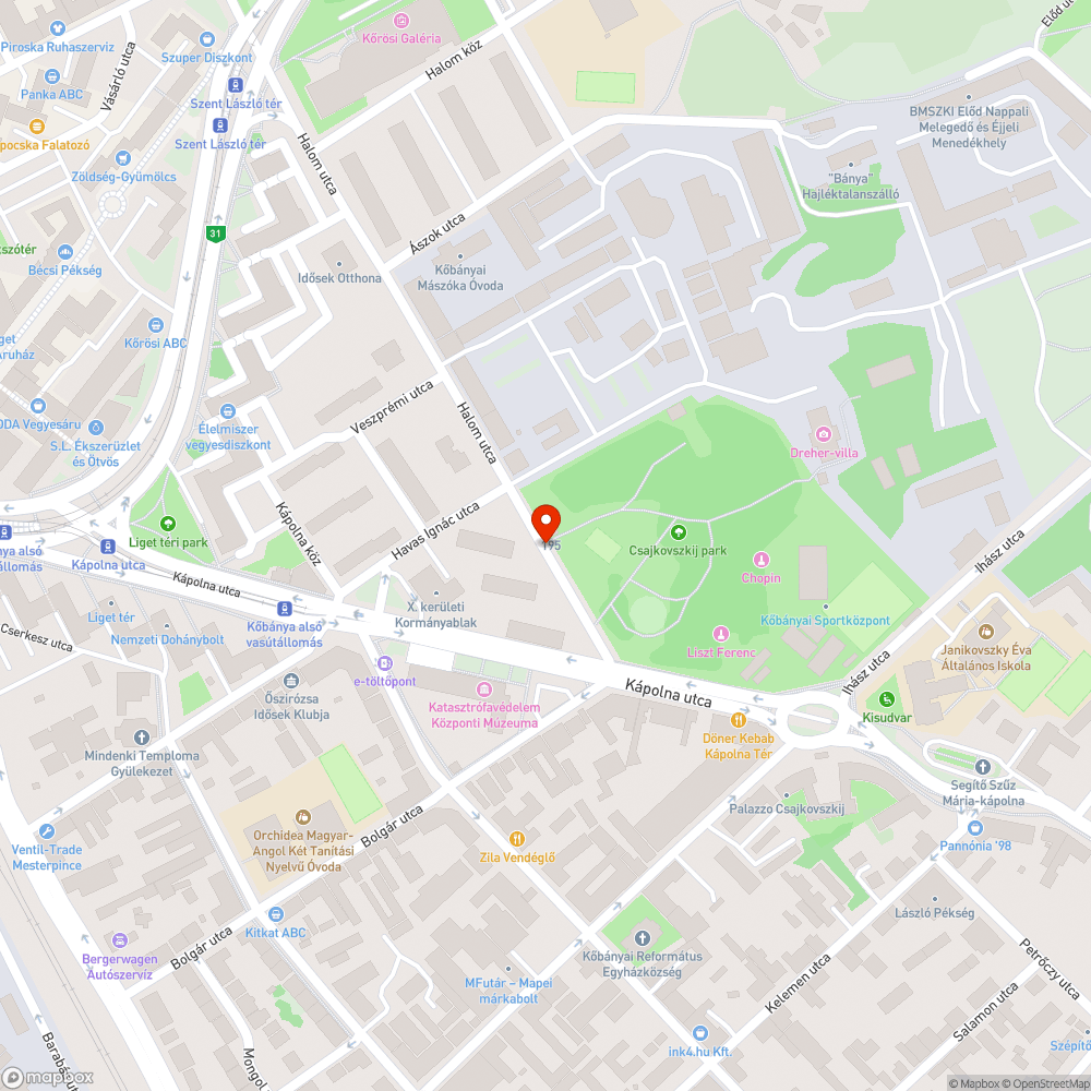 Halott fa bejelentés helye