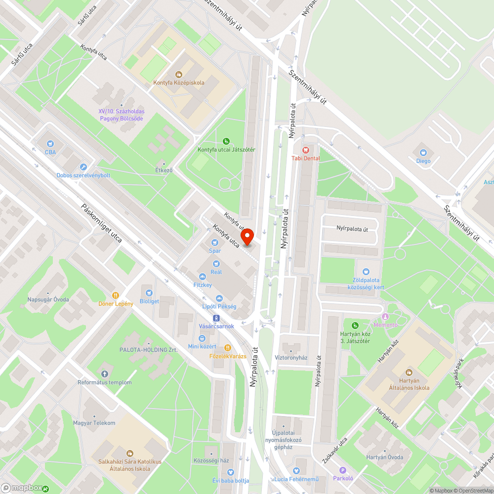 Nem működő közúti lámpa bejelentés helye