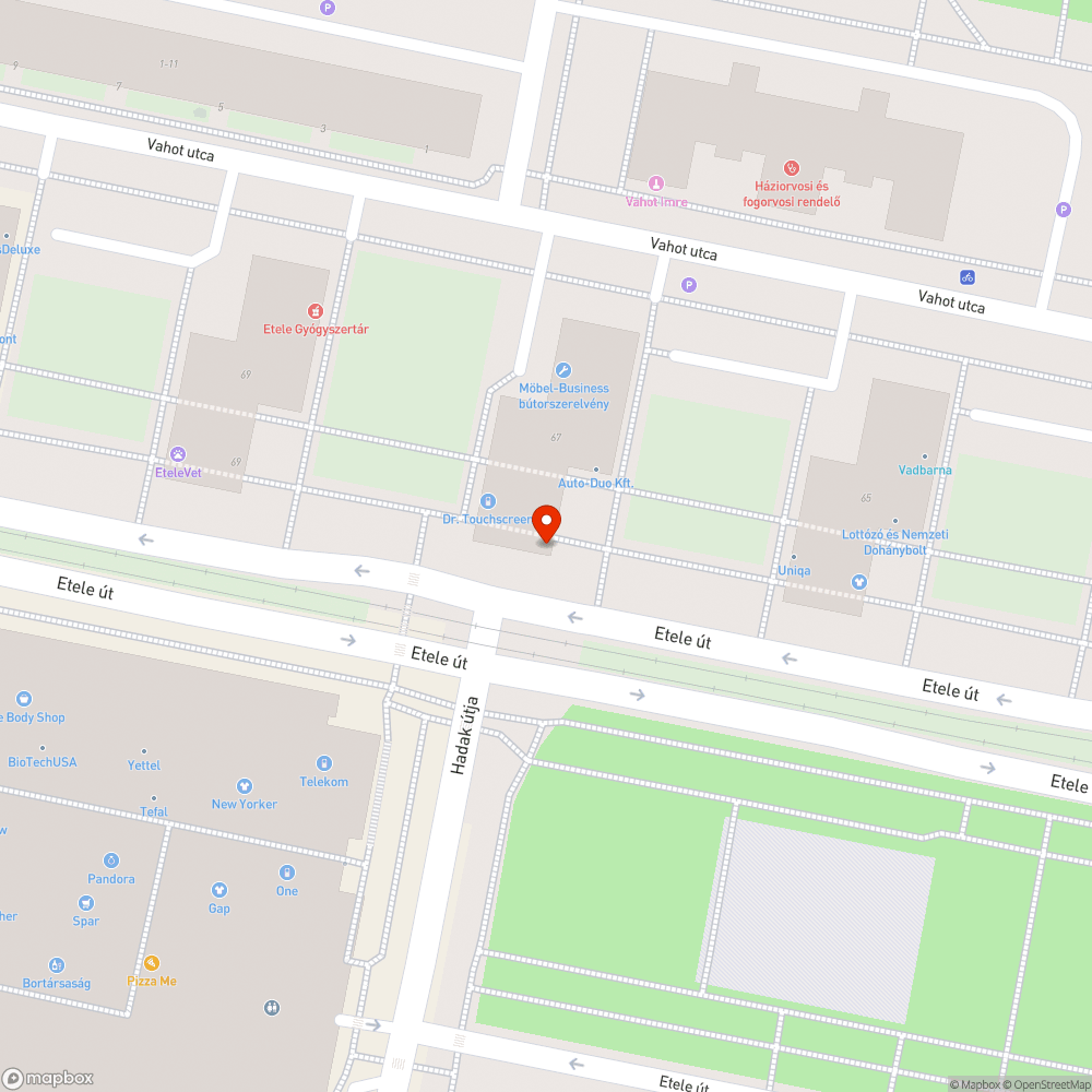 Etele út 67. járdán parkolás bejelentés helye