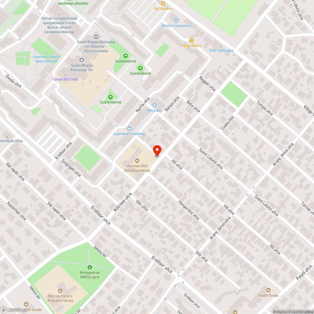 Beláthatatlan gyalogátkelő bejelentés helye