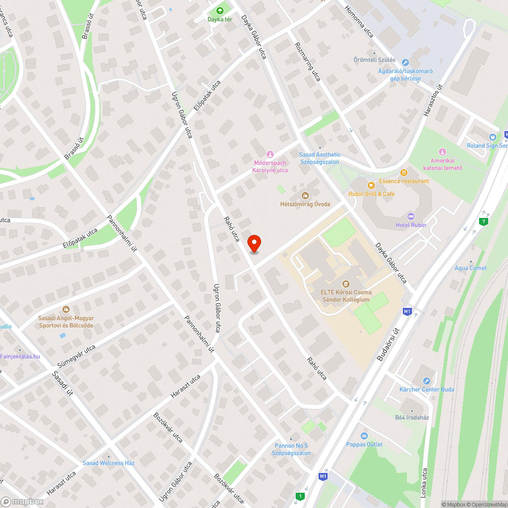 Teli kuka Rahó - Bali Sándor bejelentés helye