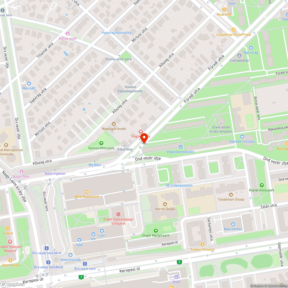 Járdán keresztbe parkoló terepjáró bejelentés helye