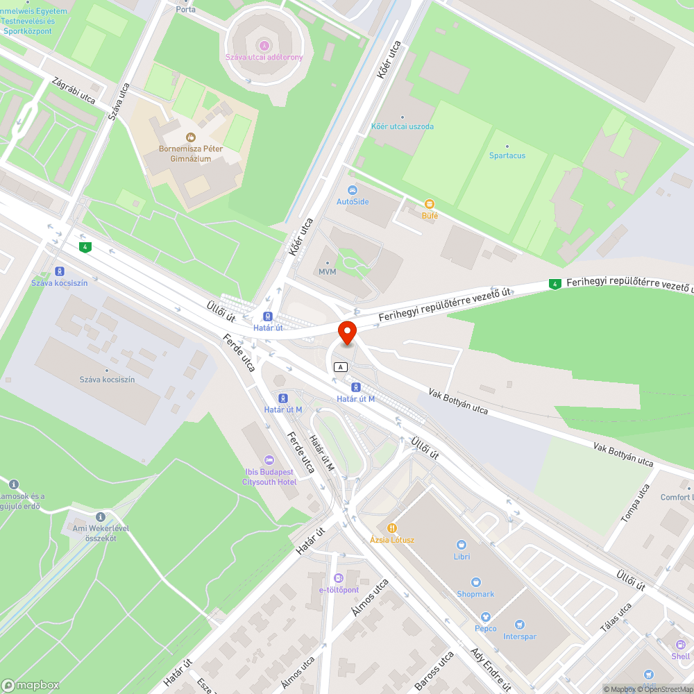 Határ úti metró melletti kerékpártárolóban szemét, üvegszilánk, gaz bejelentés helye