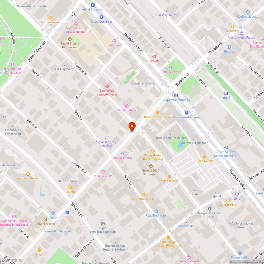 Kerékpár útra belógó faágak bejelentés helye