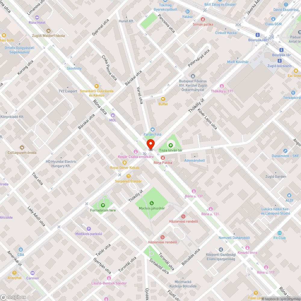 Hiányzó fényterelő bejelentés helye