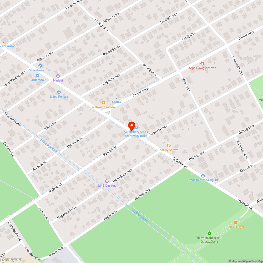 Hiányzó fényterelő bejelentés helye