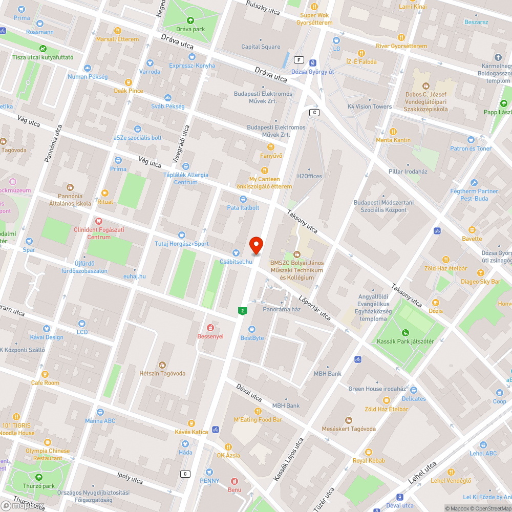 Álló víz Lőportár - Váci út bejelentés helye